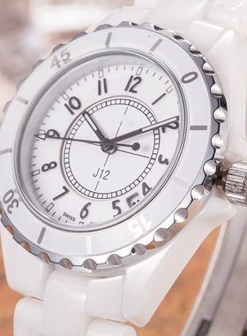 小香J12方糖男表方形情侣石英女全陶瓷学生防水手表情侣腕表