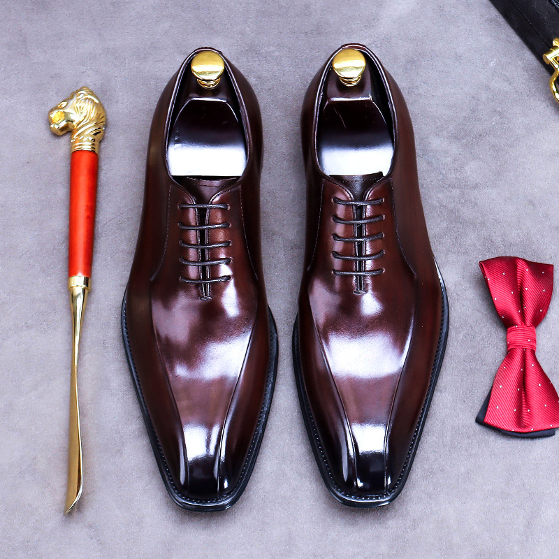 英伦风复古男士牛津鞋正装皮鞋