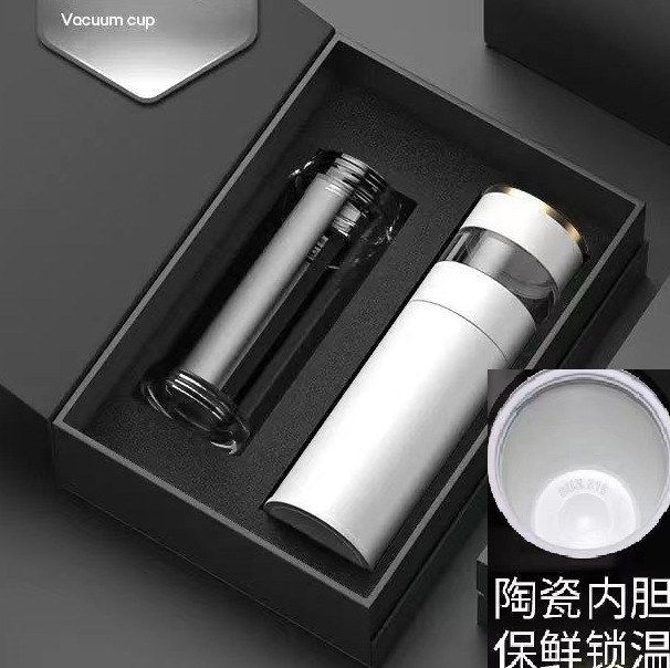 保温杯茶水分离智能陶瓷内胆316不锈钢高档办公刻字礼品定制杯子