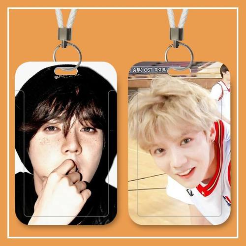 鹿晗周边学生校牌保护套饭卡公交门禁卡挂绳校园卡身份证工作证