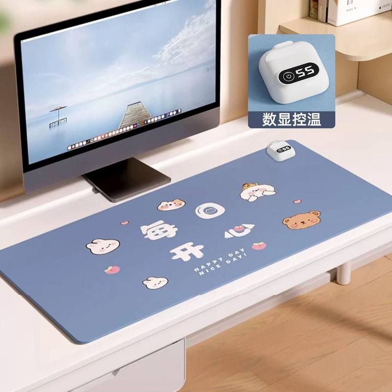 加大桌垫鼠标垫办公室加热桌面学生保暖电热电脑写字发热暖手防水