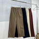 包邮 试衣剪 经典 复古简约灯芯绒直筒裤 春秋日常通勤高腰休闲裤