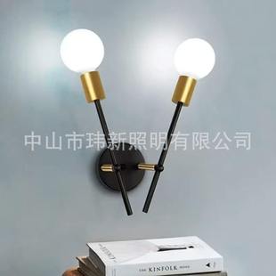 北欧铁艺吸顶灯卧室灯过道走廊灯简约现代书房玄关LED吸顶灯