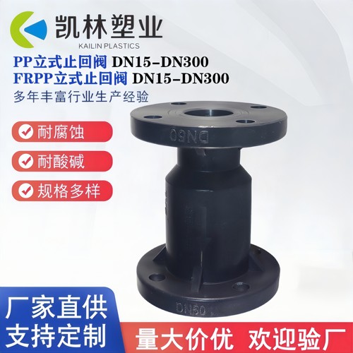 黑色PP立式止回阀FRPP立式止回阀