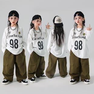 美式 少儿hiphop街舞衣服 潮牌街舞儿童潮服女孩套装 迪克家嘻哈童装