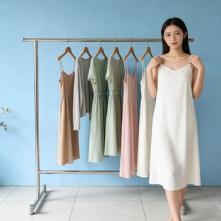 简约不锈钢伸缩晾衣架移动晾衣杆室内晾晒架多功能晾衣神器