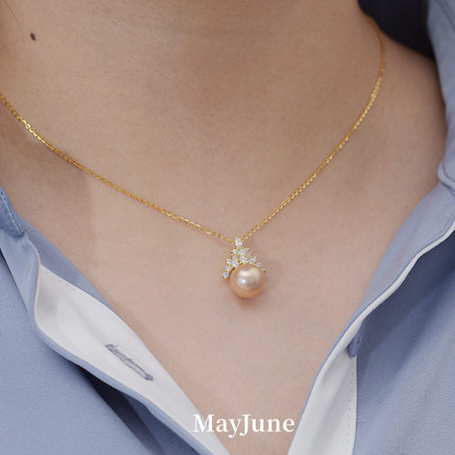 橘粉色淡水珍珠MayJune爱迪生