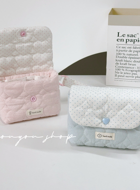 原创自制韩国进口绗棉ins风小清新学生党CCD相机收纳包夹棉保护套