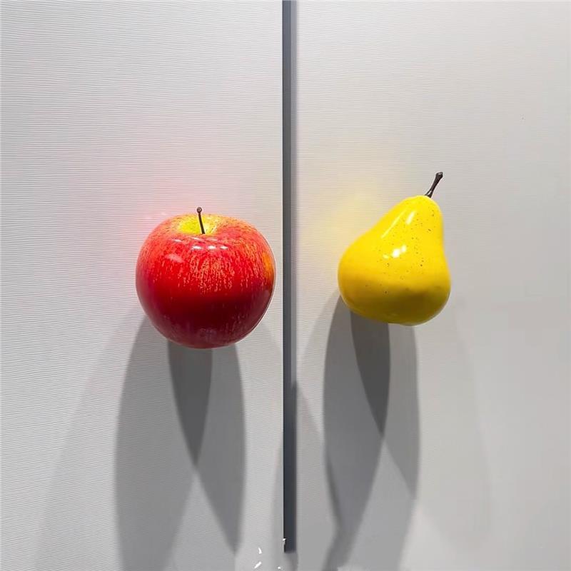 真苹果梨子水果冰箱贴创意3D立体冰箱装饰家居饰品高颜值摆件