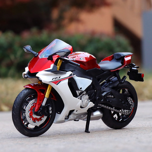 新款 12雅马哈YZF R1合金摩托车模型仿真赛车带底座盒装