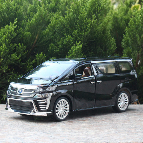 新款 车致1/24风田威尔法合金汽车模型声光玩具面包车商务车盒装