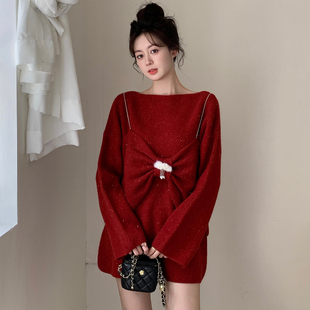 Ciobbur 针织衫休闲吊带蝴蝶结针织衫两件套2025秋季新款官方授权