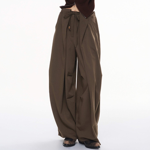 ZOEY休闲裤 新款 时尚 子2025冬季 官方授权 设计感阔腿山月记裤 CHILL