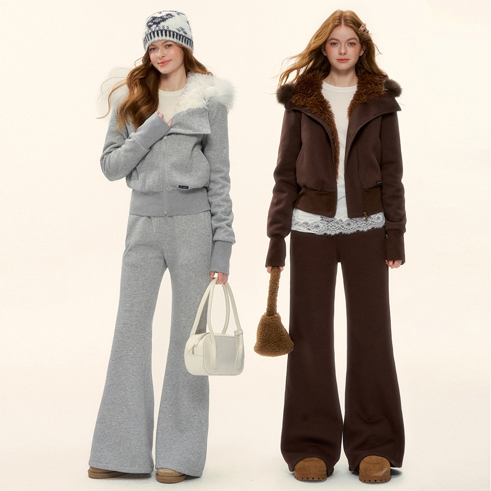 AsGony套装女休闲加绒收腰连帽卫衣休闲长裤2025冬季新款官方授权,女装/女士精品,时尚套装,淘宝优惠券,粉丝福利购,淘宝优惠卷