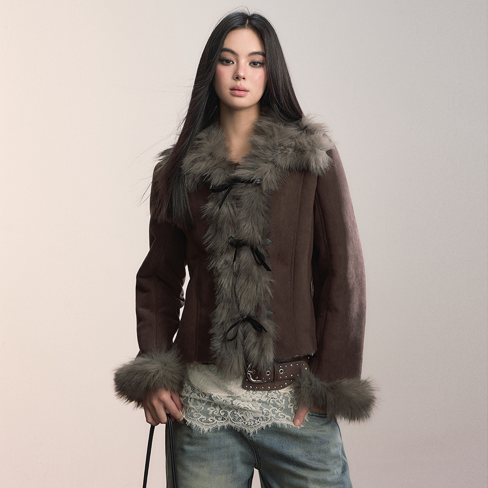 VIAPITTI外套重磅蝴蝶结绑带