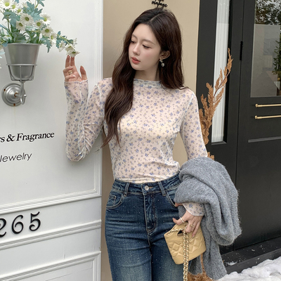 Ciobbur碎花高领打底衣