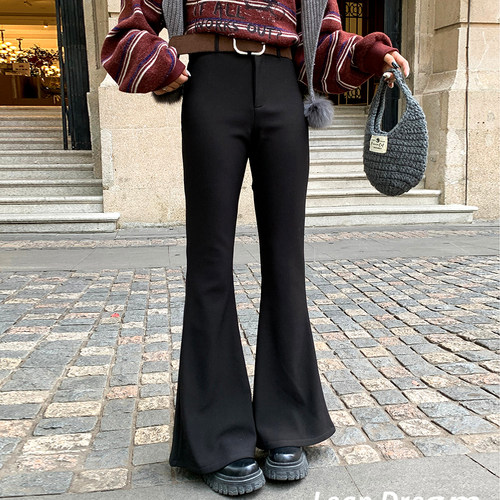 LEAPDREAM休闲裤加绒微喇