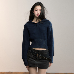 新款 VIA 戴帽套头休闲宽松上衣2025冬季 毛衣百搭款 官方授权 PITTI