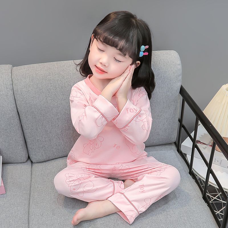 女童睡衣a类纯棉春秋季2026新款女孩长袖套装女宝宝儿童家居服新
