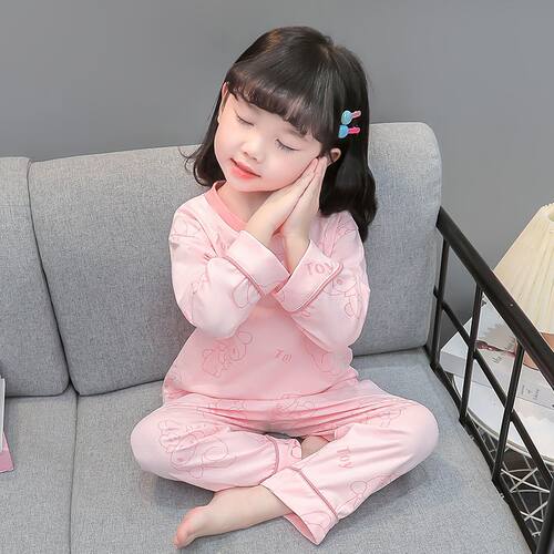 女童睡衣a类纯棉春秋季2026新款女孩长袖套装女宝宝儿童家居服新