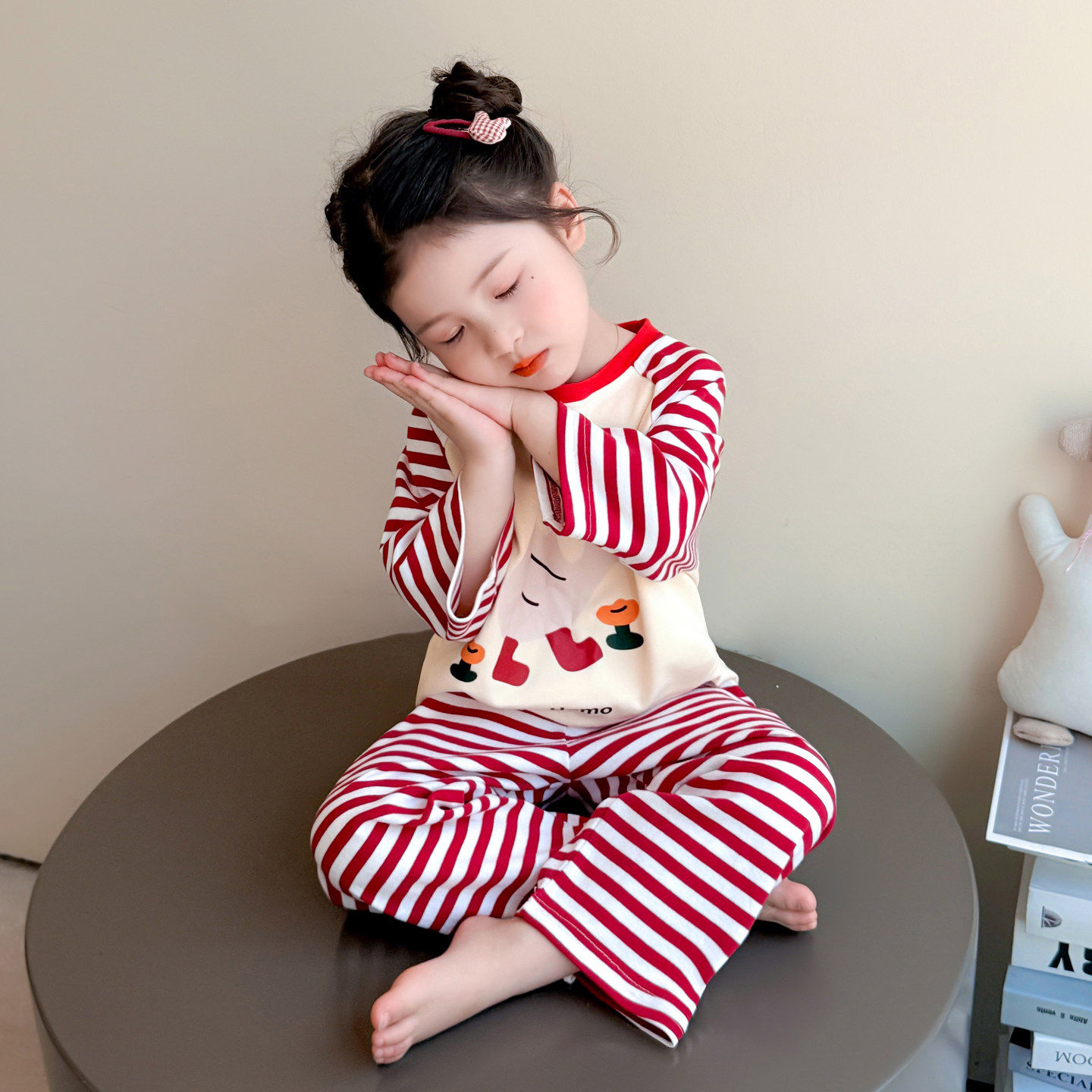 儿童睡衣春秋季纯棉长袖长裤套装卡通可爱女童宝宝2026新款家居服