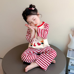 套装 儿童睡衣春秋季 纯棉长袖 长裤 家居服 卡通可爱女童宝宝2026新款