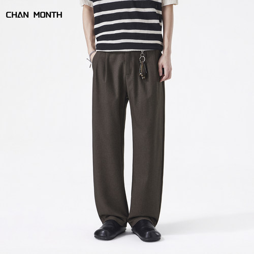CHANMONTH简约风垂感休闲裤男