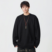 MONTH美式 长袖 复古基础款 CHAN 潮牌秋季 新款 T恤男宽松打底衫 男