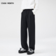 免烫高级男宽松垂感直筒通勤黑色百搭长裤 CHAN MONTH春秋休闲西裤