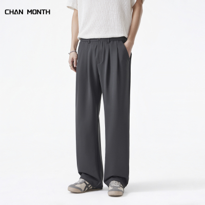 CHANMONTH夏季垂感休闲西裤男