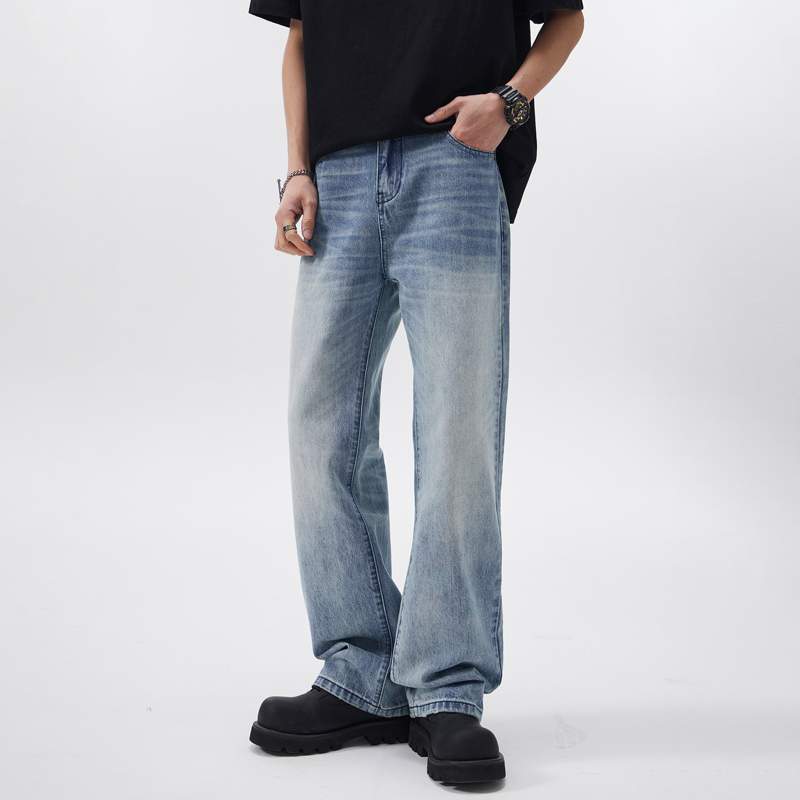 CHANMONTH美式复古水洗牛仔裤