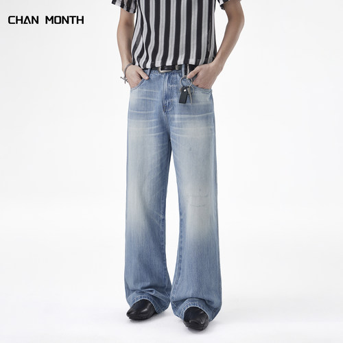 CHANMONTH美式水洗春季牛仔裤男