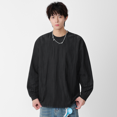 CHANMONTH美式复古潮牌长袖T恤