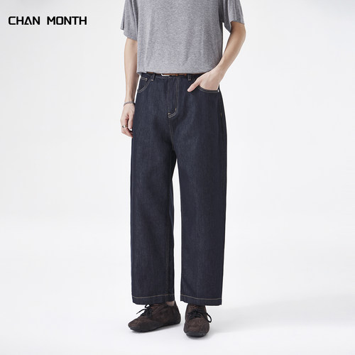 CHANMONTH美式复古原色牛仔裤
