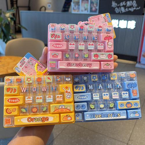 欧家卡艺卡通ABS解压键盘挂件