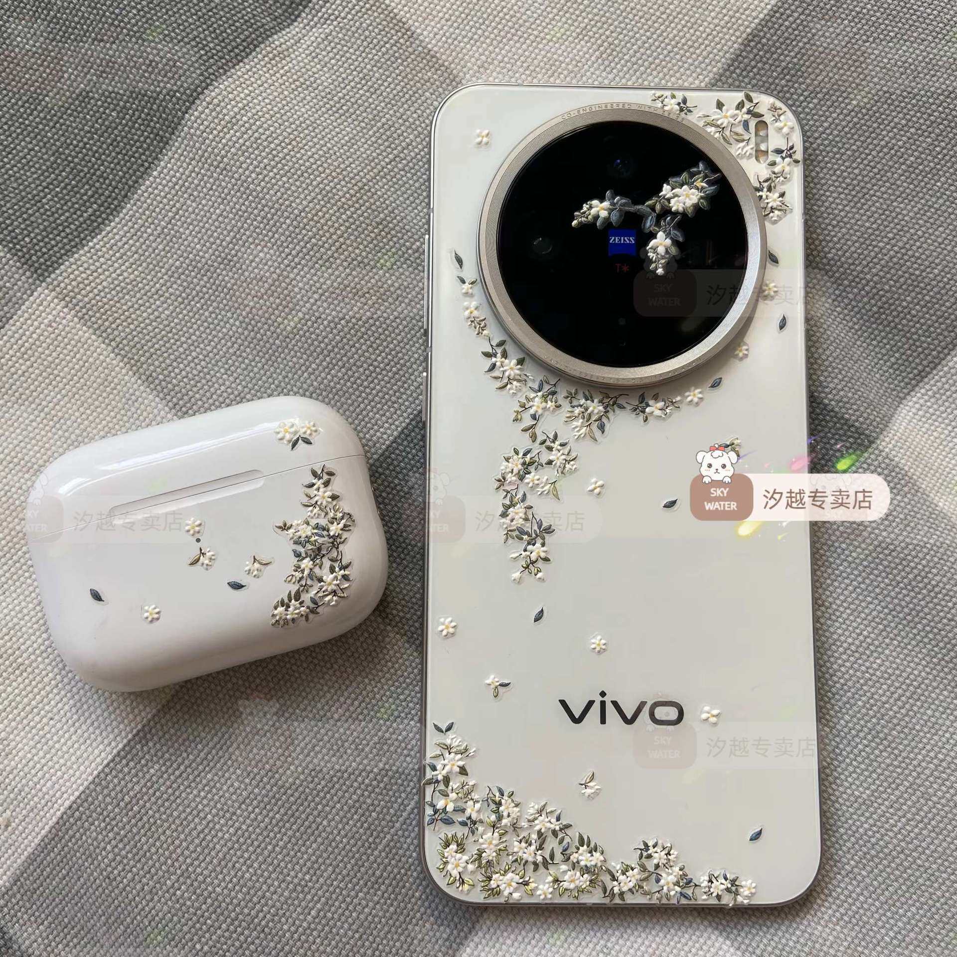 茉莉花花小清新网红小雏菊指甲贴立体小菊花金枝玉叶美甲饰品