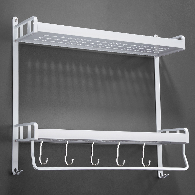 太空铝免打孔墙上调味料收纳神器