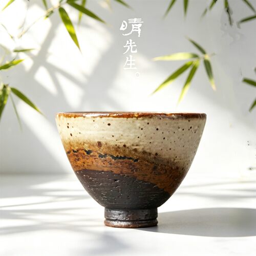 景德镇老岩泥茶杯柴烧手工品茗杯主人杯茶盏功夫个人小茶杯礼品
