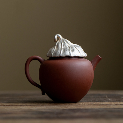 望山宜兴纯手工紫砂壶家用薄胎泡茶壶单壶复古高档瑬银送长辈