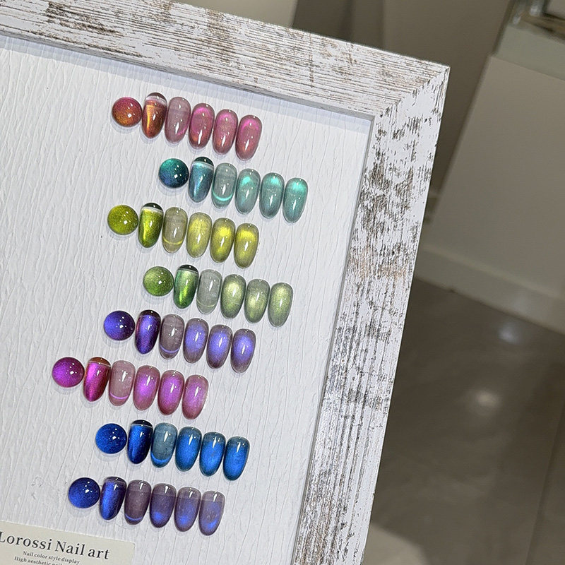 峰绘显白晶石润彩玻璃猫眼胶流行色彩光快乐星球美甲店专用甲油胶