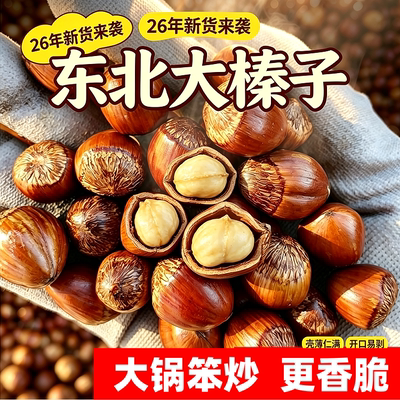 【嘎嘎香脆】2026年新货东北平欧大榛子炒熟大锅笨炒铁岭送钳子