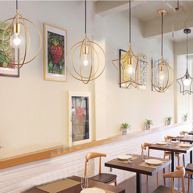 北欧五角星吊灯入户玄关过道星星吊灯创意吧台装饰网红少女餐厅灯|msdalam kategori keluarga memasang ibu, Lampu &amp; Lighting Fixtures, kandil - dari Buy2taobao.com untuk memberikan perkhidmatan ejen Taobao profesional membeli