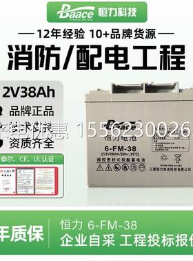 Baace恒力蓄电池UXL12-38/12v38Ah型号体格参考 产品详细说明现货