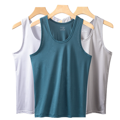 冰丝背心男夏季网眼速干