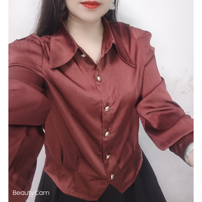 法式气质轻奢高级感衬衫上衣女士2025新款奢华大牌早秋款高档衬衣
