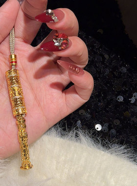 韦雪同款古法沙金项链