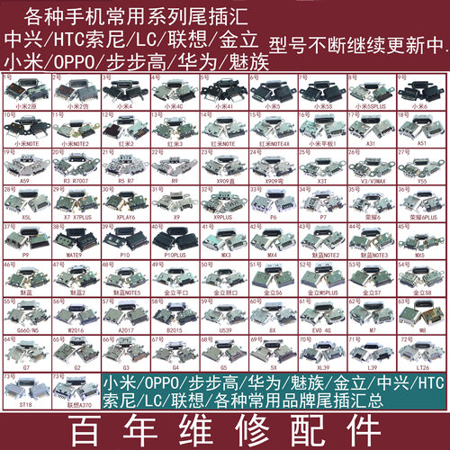 适用魅族MX4魅蓝NOTE2金立S6尾插中兴G660索尼HTC联想A370 LG充电