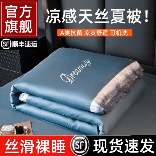 2026新款天丝夏凉被可水洗空调被四件套夏季冰丝单双人夏天薄被子