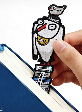 纸布石书店主推海鸥红嘴鸥系列刺绣布艺书签可爱送礼好物云南季节