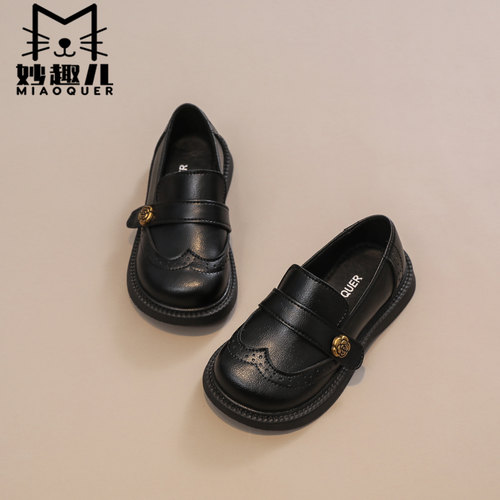 妙趣儿女童皮鞋公主皮鞋